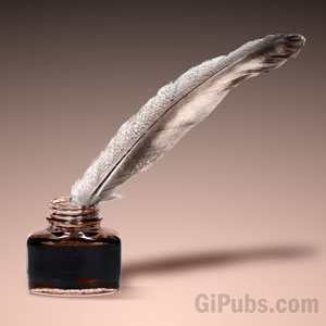 A quill and ink well